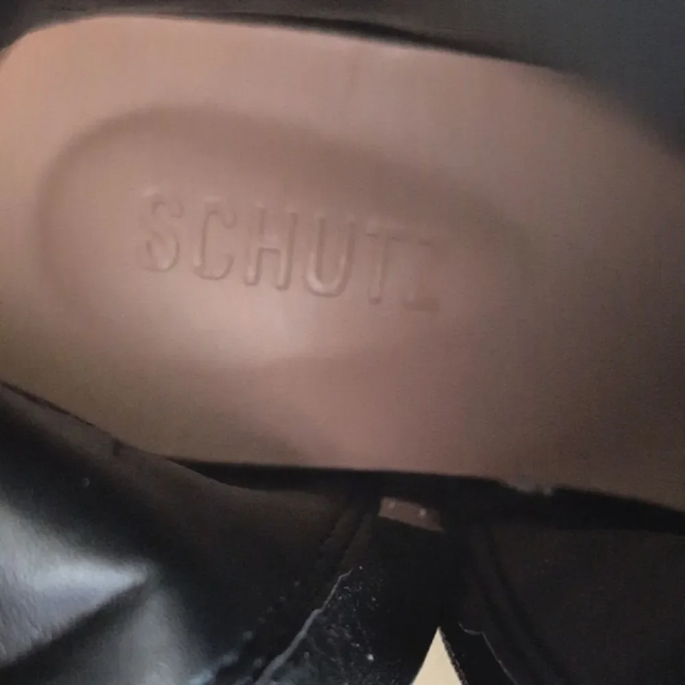 Schutz Luccia Buckle Black Graxo Leather Women's Boot Moto Grunge Punk Casual